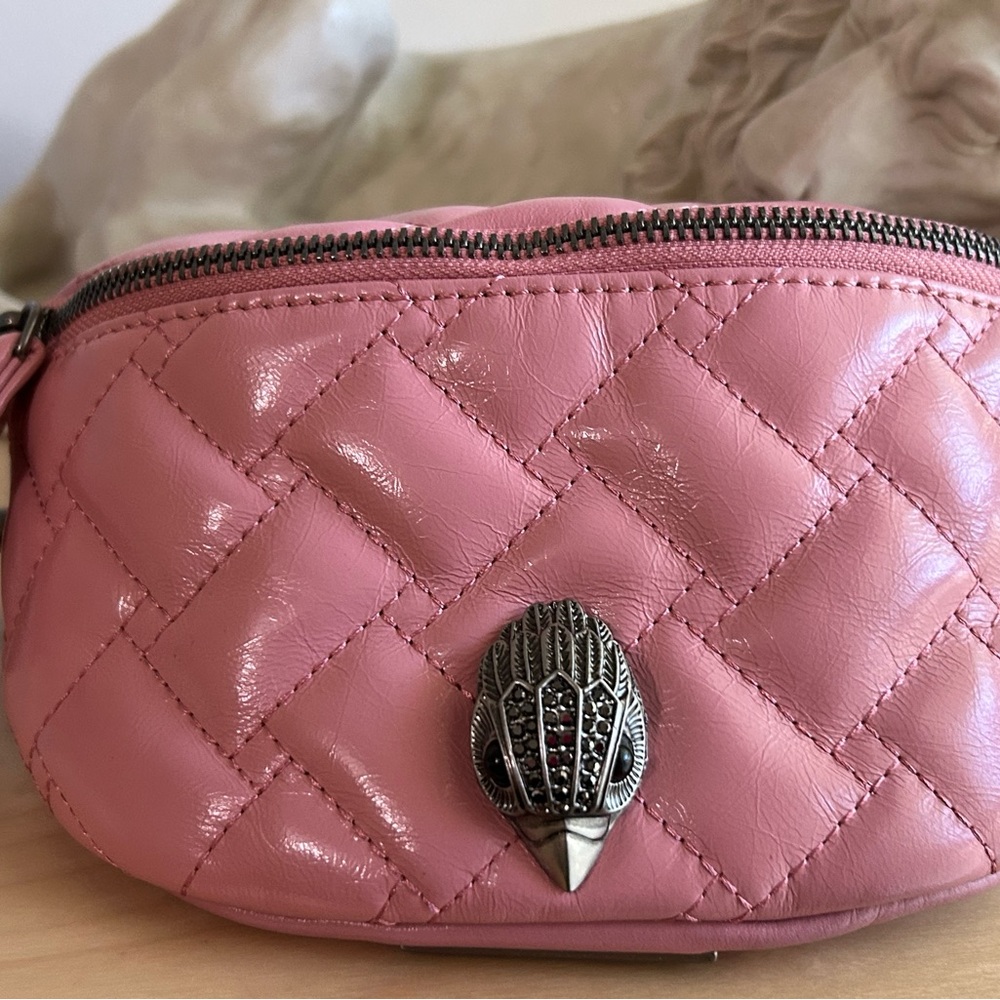 Kurt Geiger Kensington Pink Quilted Leather Belt Bag - Picture 4 of 10